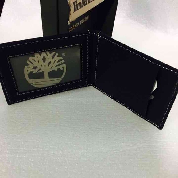 Timberland Flip Clip Mens Leather Wallet Black - Picture 2 of 4